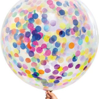 Large Single Confetti Balloon 90cm - Multi