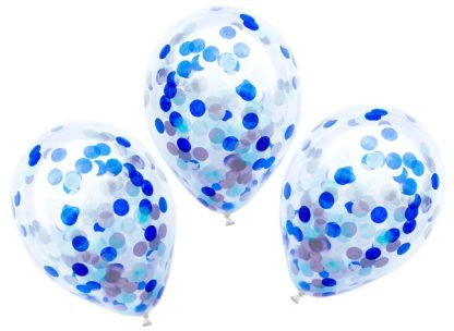 Confetti Balloons 3pk - Blue