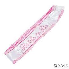 Bride to Be Sash - White & Pink with Lace Trim Pattern