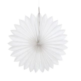 Tissue Paper Fan White - 25cm