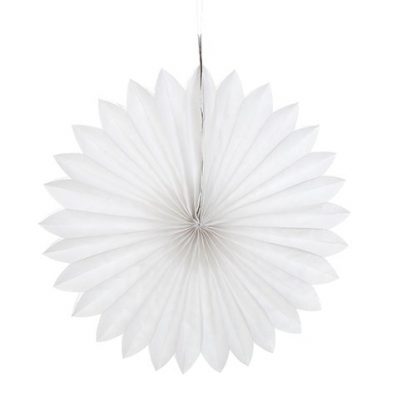 Tissue Paper Fan White - 40cm
