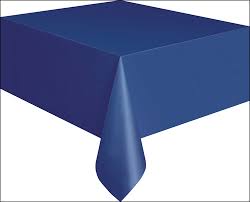 Plastic Table Cover Rectangle Navy