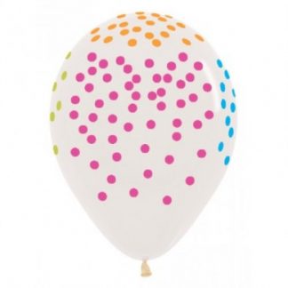 Balloon Single Neon Confetti