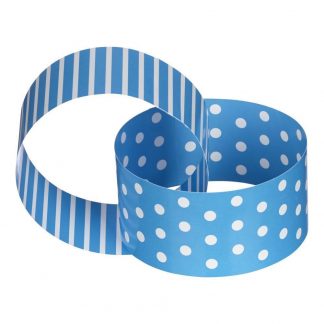 Paper Chain Blue & White Dots & Stripes
