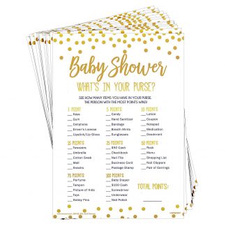 Baby Shower Game - Whats in your purse?