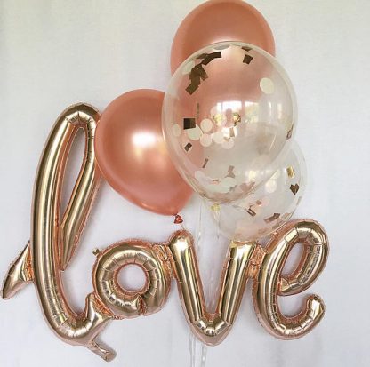 Foil Balloon "Love" Rose Gold *Air fill only*