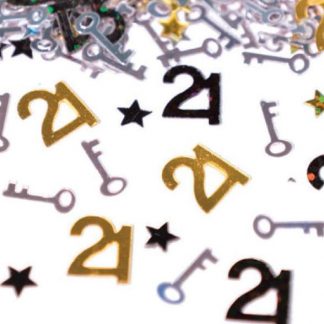 Scatter Confetti 21 Key Gold Numbers