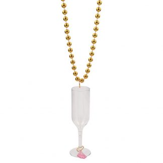 Bachelorette Champagne Glass Necklace