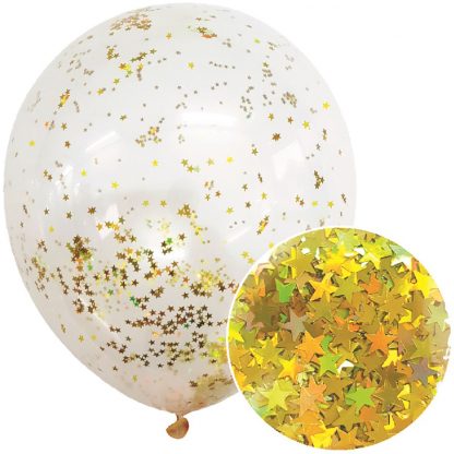 Star Glitter Balloons 3pk - Gold