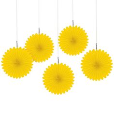 Yellow Fans - 5 pack