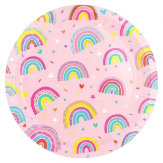Rainbow Party Plates 8pk