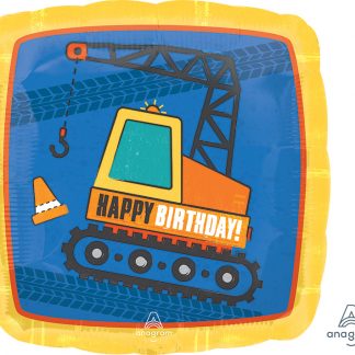Foil Balloon 18" Happy Birthday - Construction