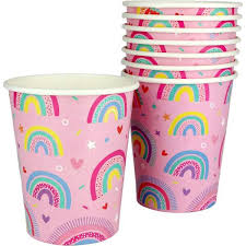 Rainbow Cups 8pk 250ml