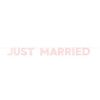 Just Married Fabric Banner Pink 7FT