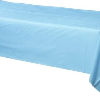 Plastic Table Cover Rectangle Pastel Blue