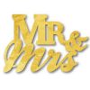 Jumbo Scatter Gold Confetti Mr & Mrs