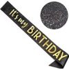 It's My Birthday Sash - Black Glitter
